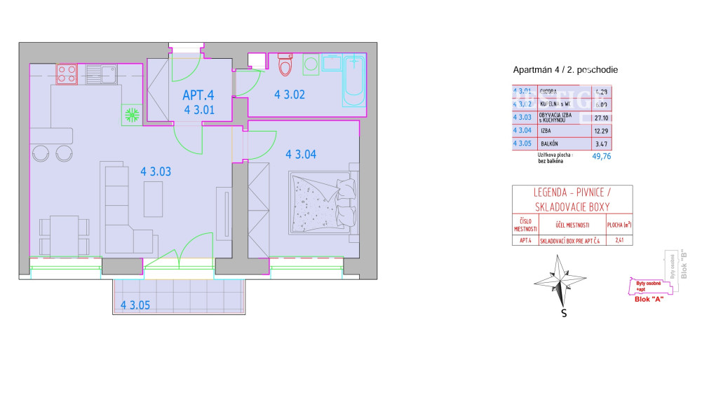 2-izbový byt Rezidencia THERMAE - A4