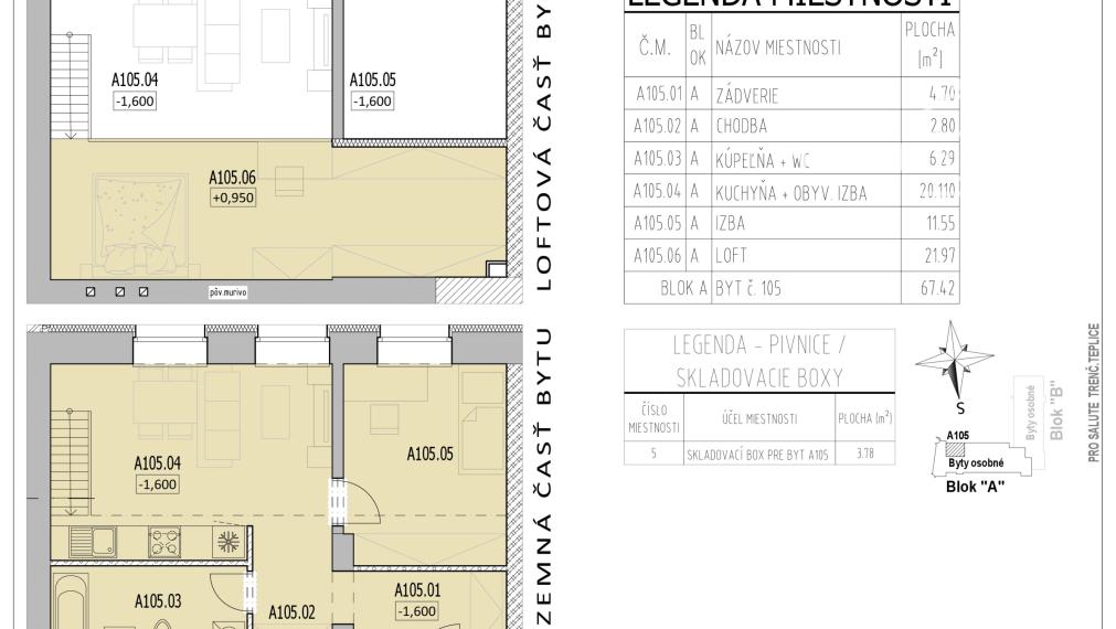 Dizajnový loft A105, Rezidencia Thermae, Trenčianske Teplice